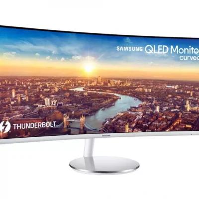 SAMSUNG LC34J791WTPXXU Quad HD 34″ Curved LED Monitor – White & Silver