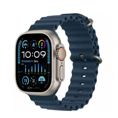 APPLE Watch Ultra 2 Cellular – 49 mm Titanium Case with Blue Ocean Band