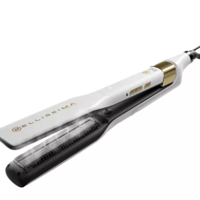 BELLISSIMA ITALIA Steam Elixir Hair Straightener – White & Gold