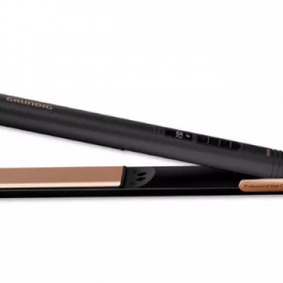 GRUNDIG NaturaShine HS7030 Hair Straightener – Black & Copper