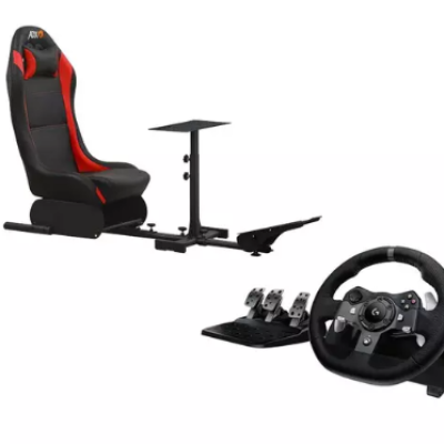 ADX Firebase 22 Cockpit Seat & Logitech Driving Force G920 Wheel & Pedals – Xbox & PC