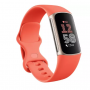 FITBIT Charge 6 Fitness Tracker - Coral, Silicone Strap, Universal