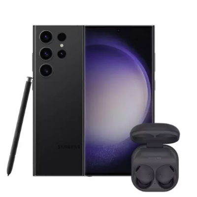 SAMSUNG Galaxy S23 Ultra (512 GB, Phantom Black) & Galaxy Buds2 Pro (Graphite) Bundle